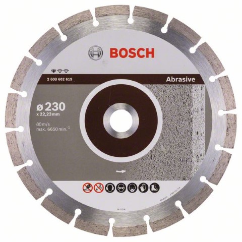 BOSCH DIAMOND CUTTING DISC STANDARD FOR ABRASIVE 230 MM X 22.2 MM